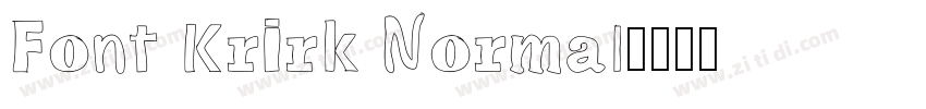 Font Krirk Normal字体转换
